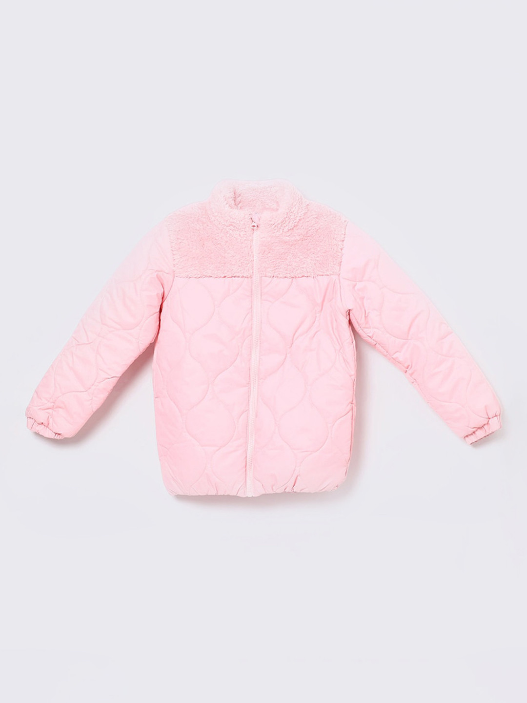 

Fame Forever by Lifestyle Girls Lightweight Long Sleeves Quilted Jacket, Pink