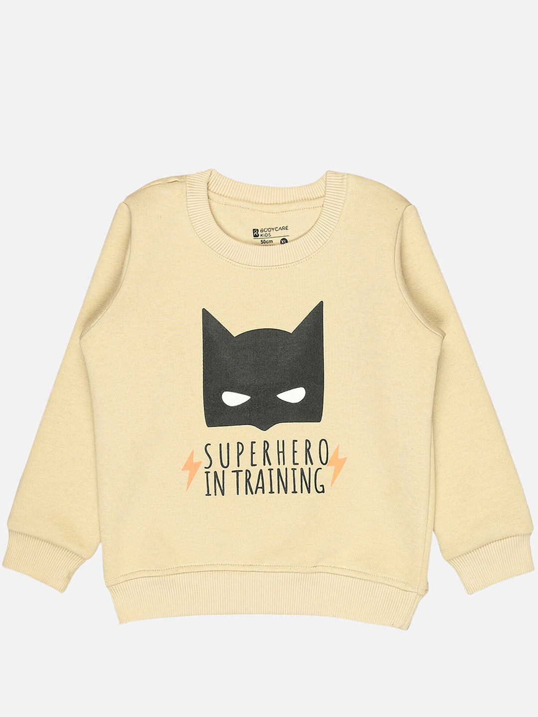 

Bodycare Kids Boys Graphic Printed Fleece Sweatshirt, Cream