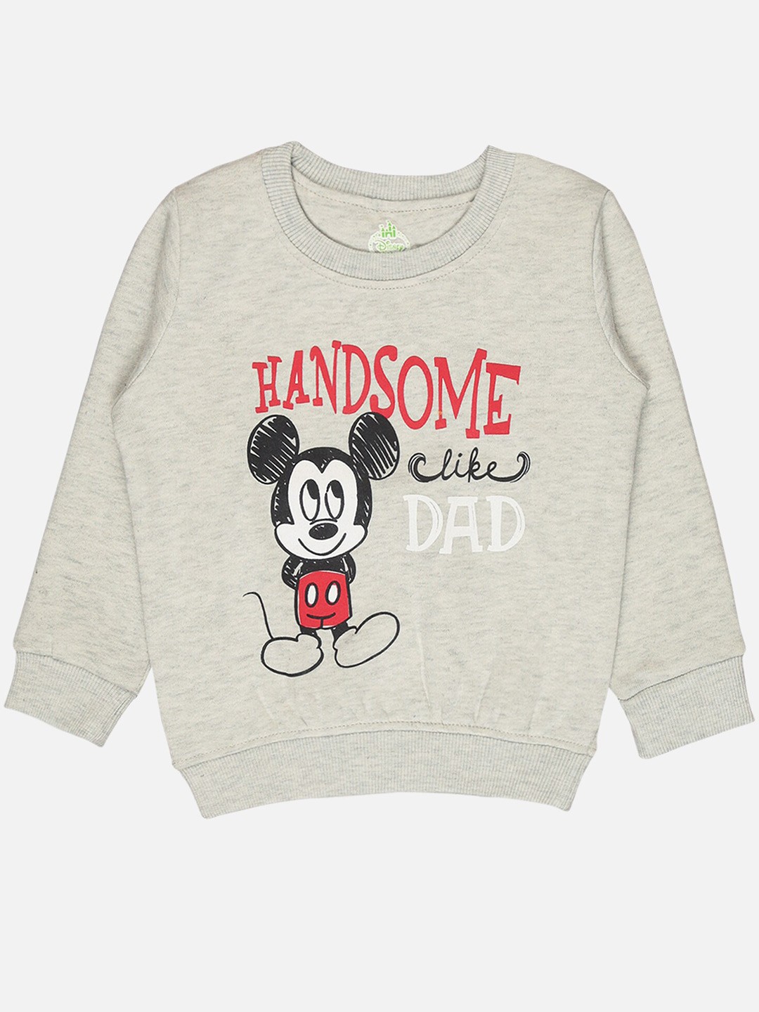 

Bodycare Kids Boys Mickey Mouse Printed Fleece Sweatshirt, Grey