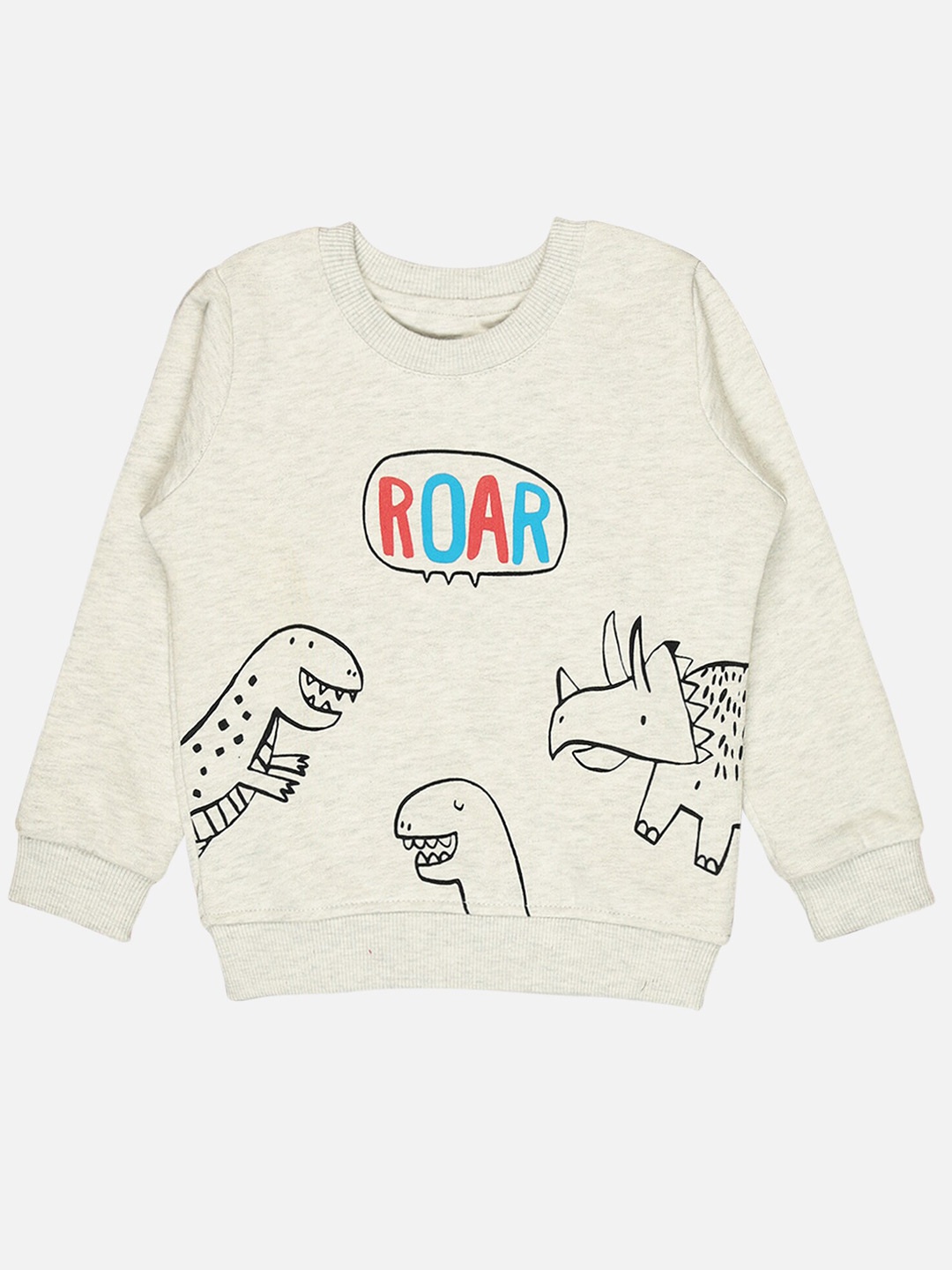 

Bodycare Kids Boys Printed Round Neck Fleece Sweatshirt, Grey