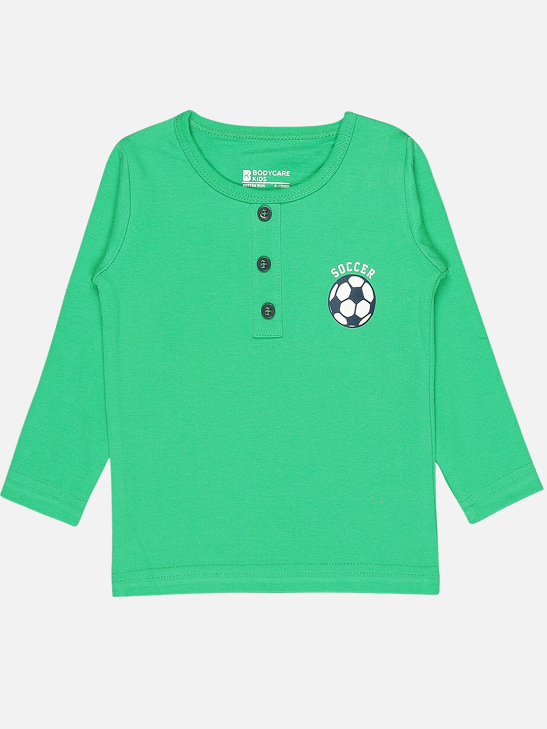 

Bodycare Kids Boys Graphic Printed Cotton T-shirt, Sea green