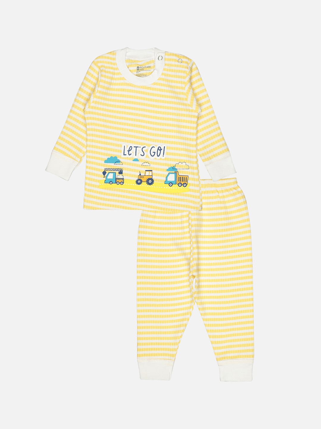 

BODYCARE INSIDER Kids Striped Thermal Set, Yellow