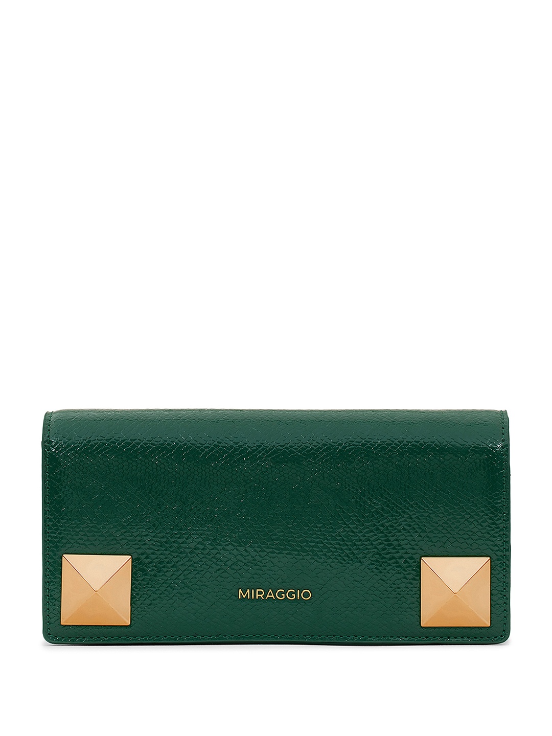 

MIRAGGIO Textured PU Sling Bag, Green