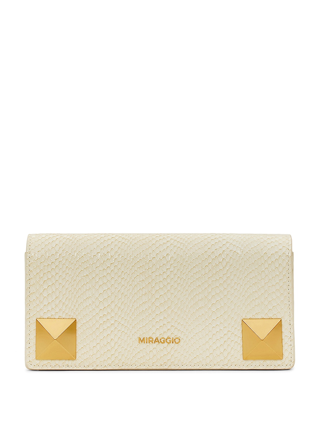 

MIRAGGIO Animal Textured Sling Bag, White