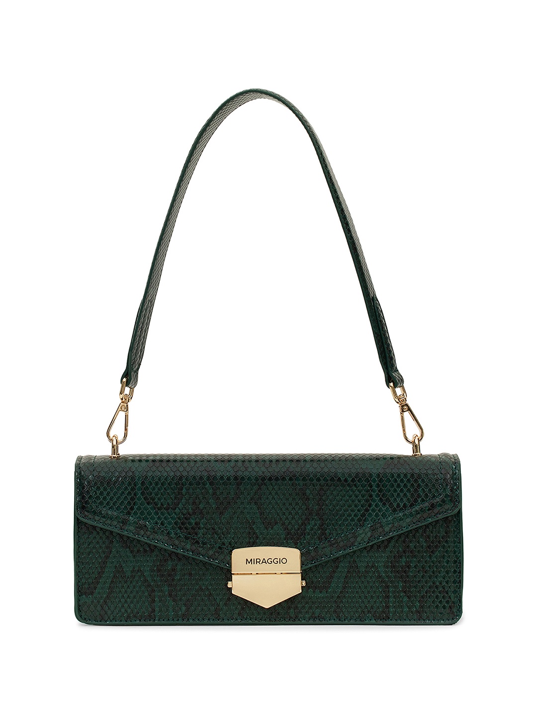 

MIRAGGIO Women Structured Shoulder Bag, Green