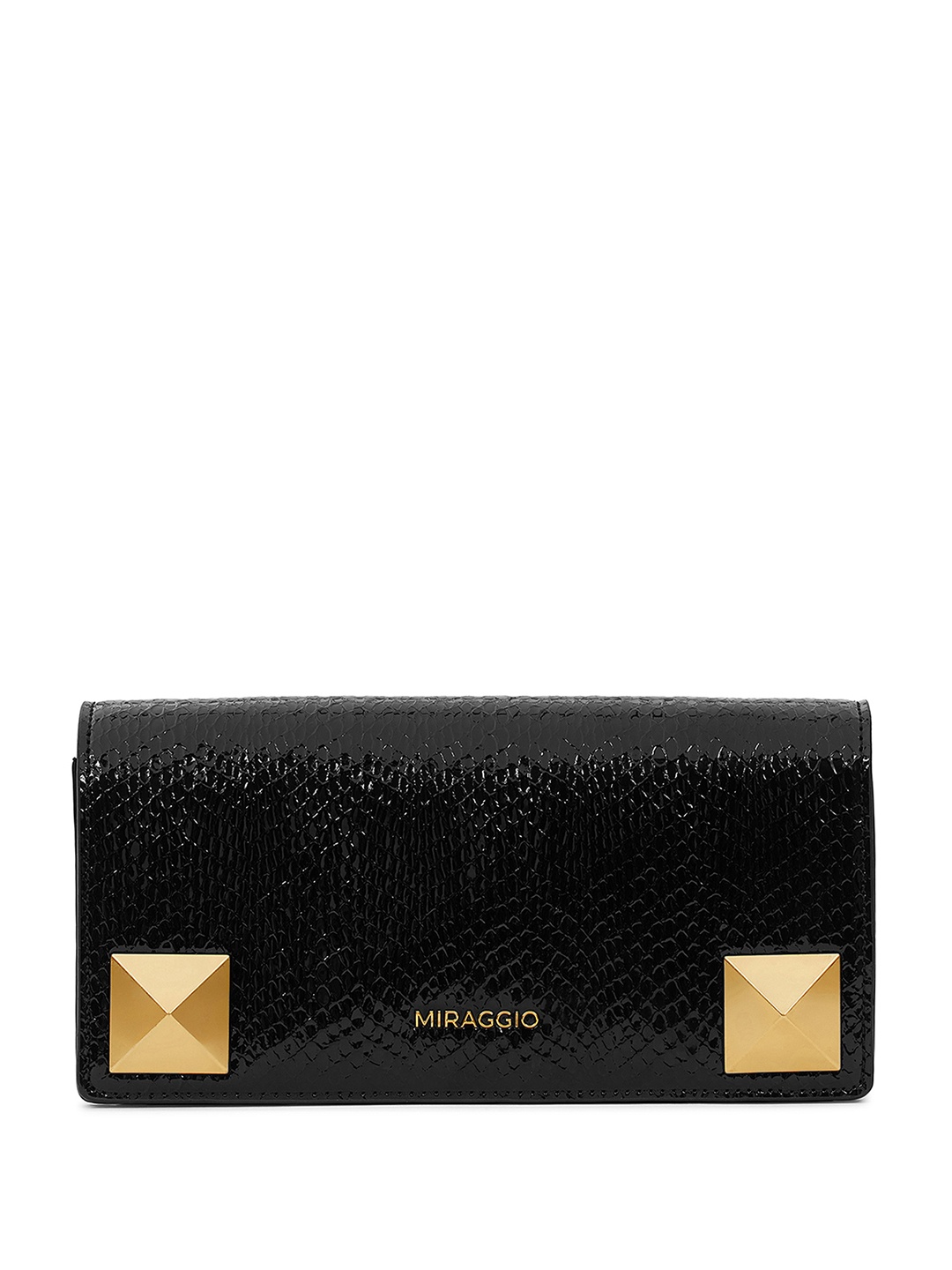 

MIRAGGIO Animal Textured Sling Bag, Black