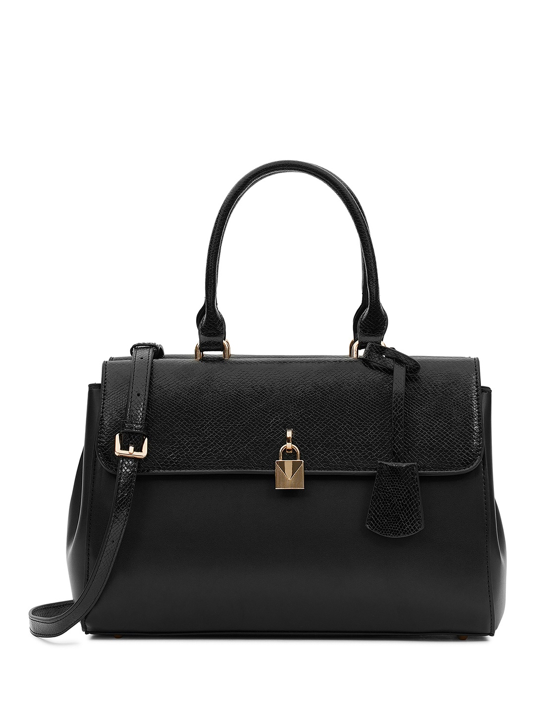 

MIRAGGIO Structured Handheld Bag, Black