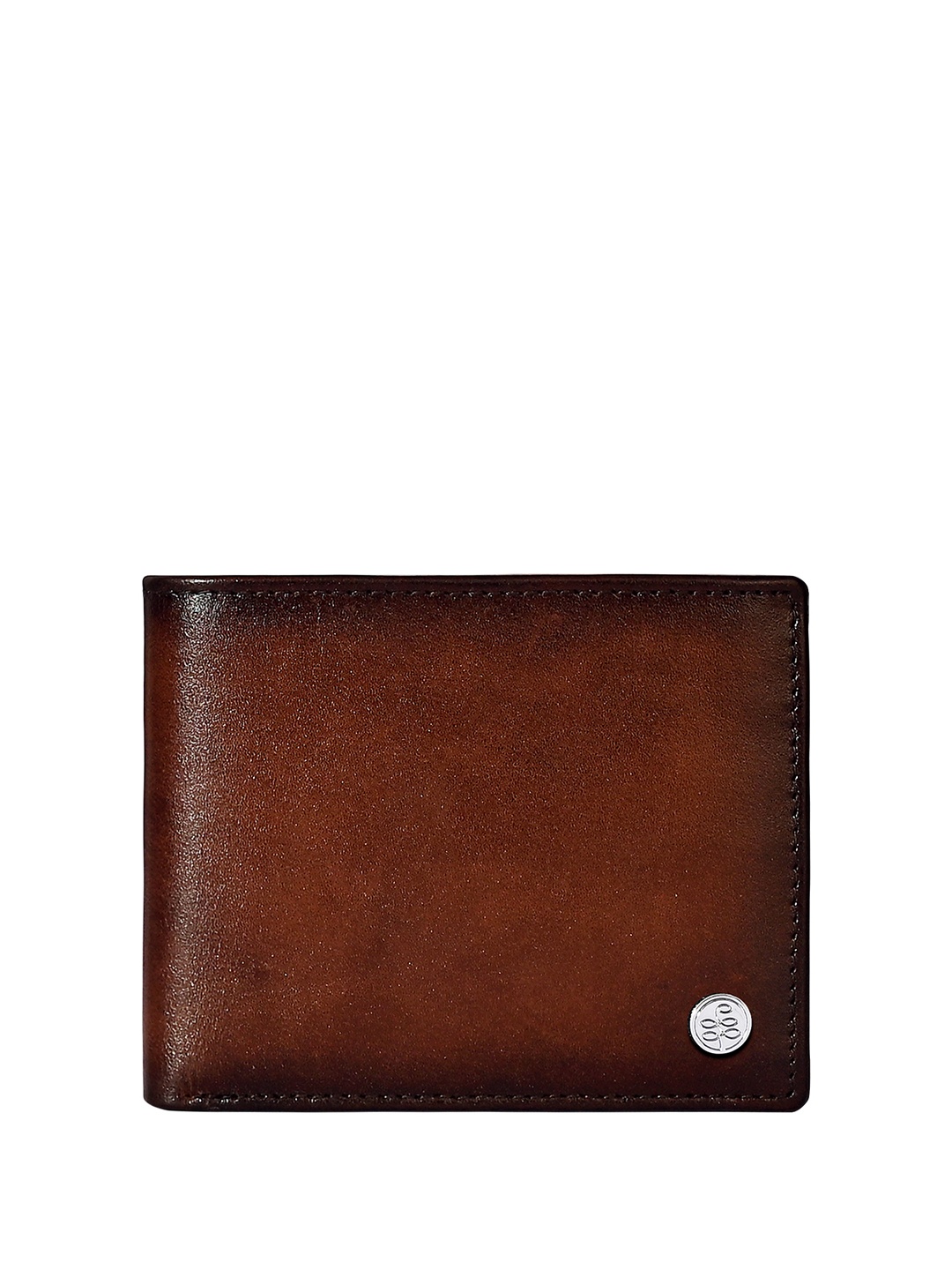 

Eske Men Textured Leather Two Fold Wallet, Tan