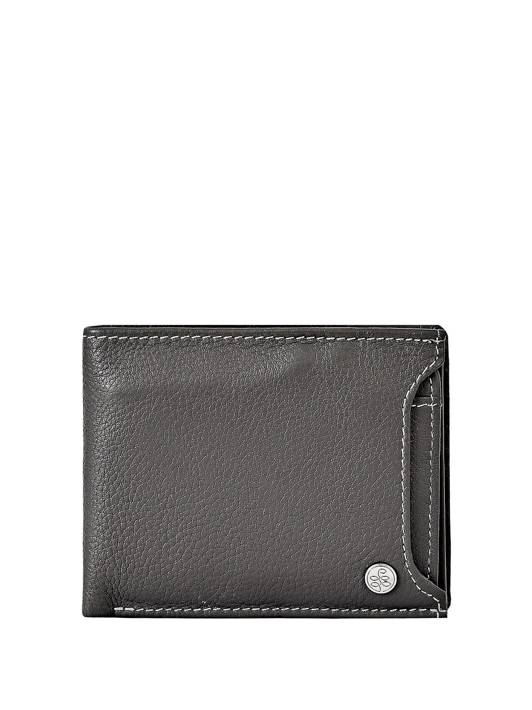 

Eske Men Leather Two Fold Wallet, Grey