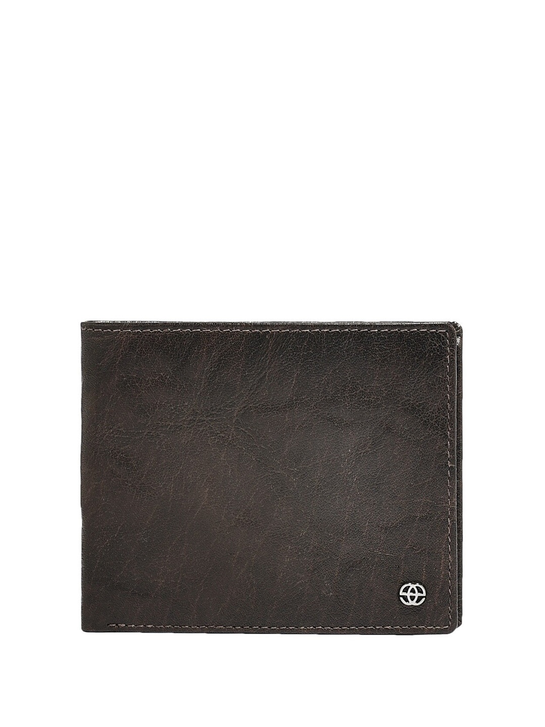 

Eske Men Textured Leather Two Fold Wallet, Brown