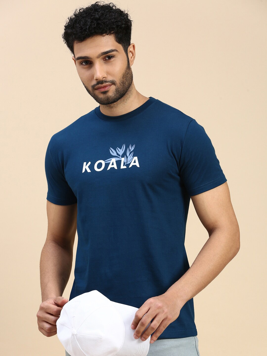 

House of Koala Unisex Typography Printed Pure Cotton T-shirt, Blue