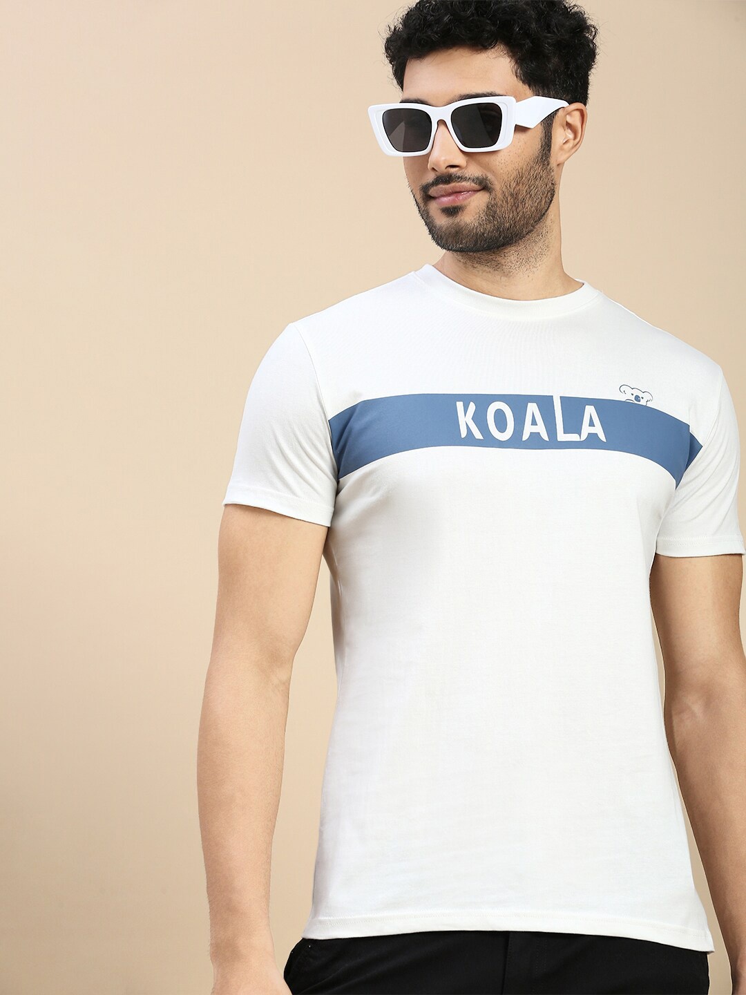 

House of Koala Unisex Typography Printed Pure Cotton T-shirt, White