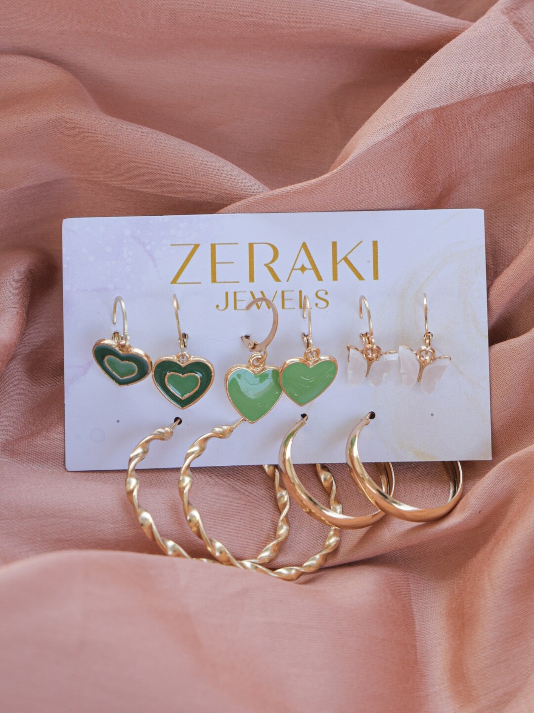 

Zeraki Jewels Set Of 5 Silver-Plated Cubic Zirconia Hoop Earrings