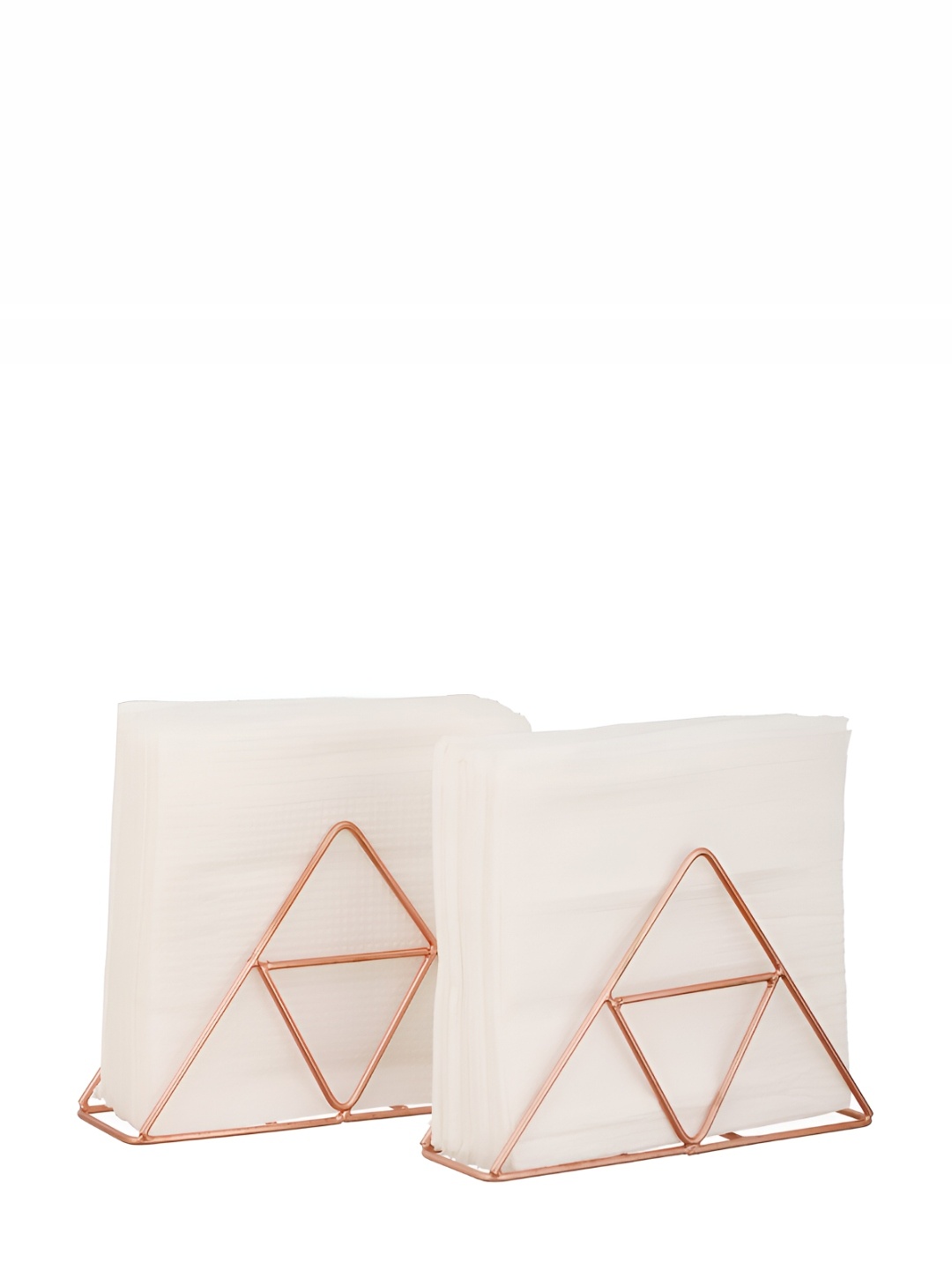 

Homspurts Rose Gold 2 Pieces Metal Tissue Holder