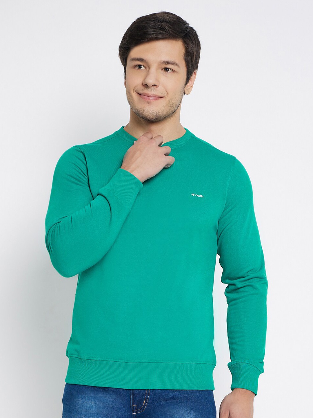 

98 Degree North Round Neck Fleece Sweatshirt, Green