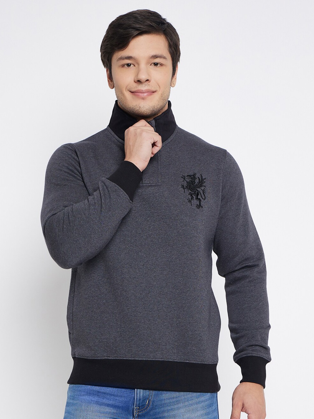 

98 Degree North Mock Collar Half Zipper Fleece Pullover Sweatshirt, Black