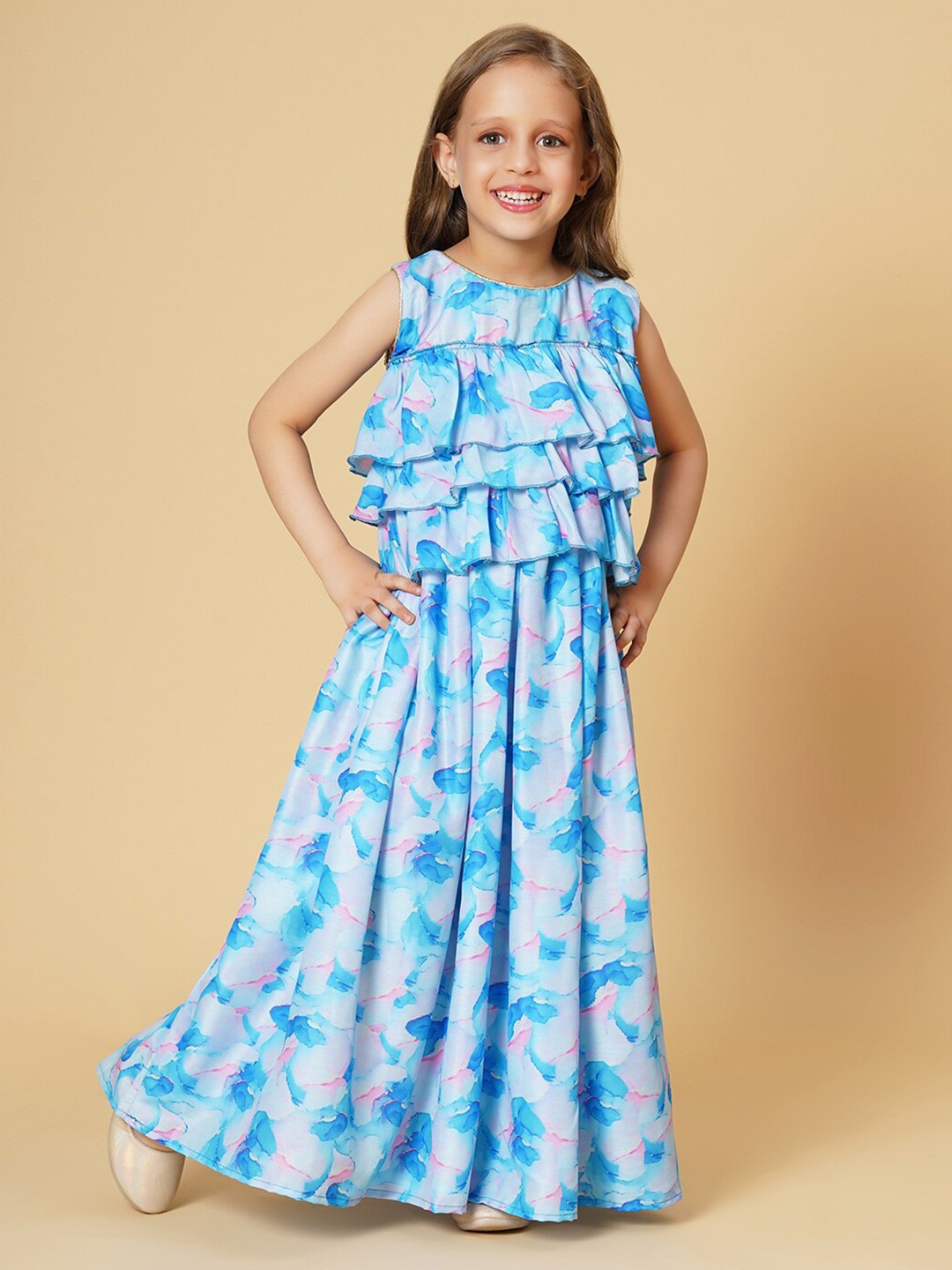 

K&U Cord Of Love Girls Ready to Wear Lehenga Choli, Blue