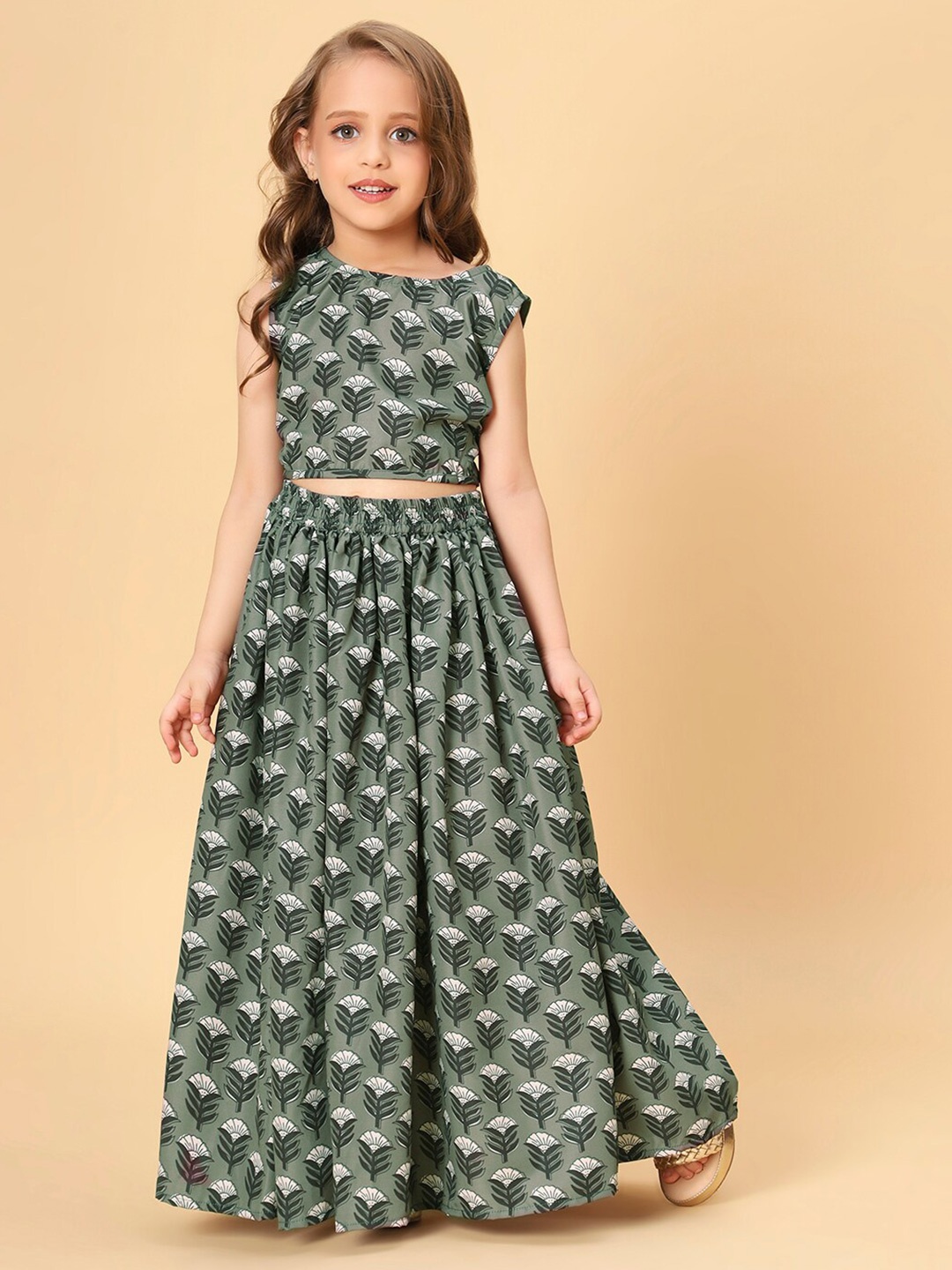 

K&U Cord Of Love Girls Ready to Wear Lehenga Choli, Grey