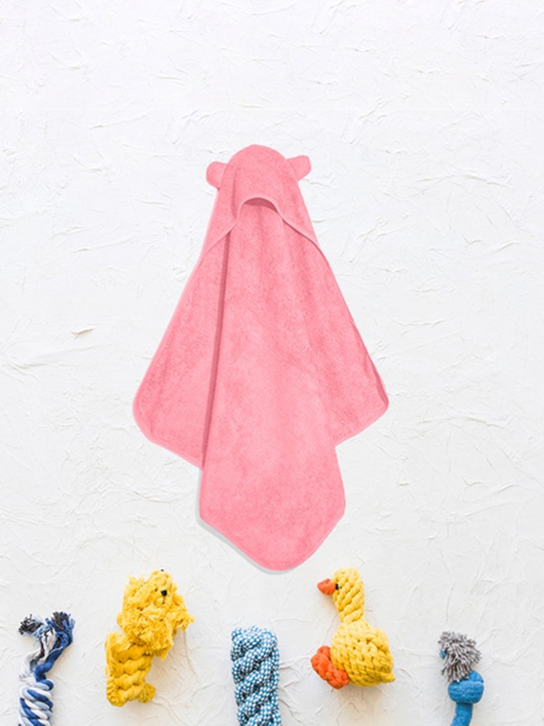 

Furbo Pink Solid Bamboo Baby Hooded 600 GSM Bath Towel