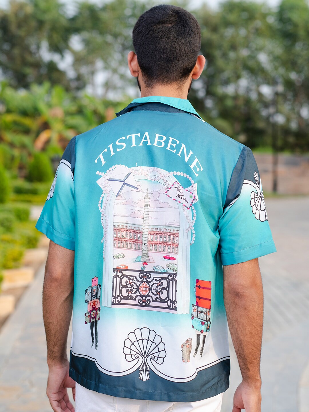 

Tistabene New Conversational Printed Casual Shirt, Sea green