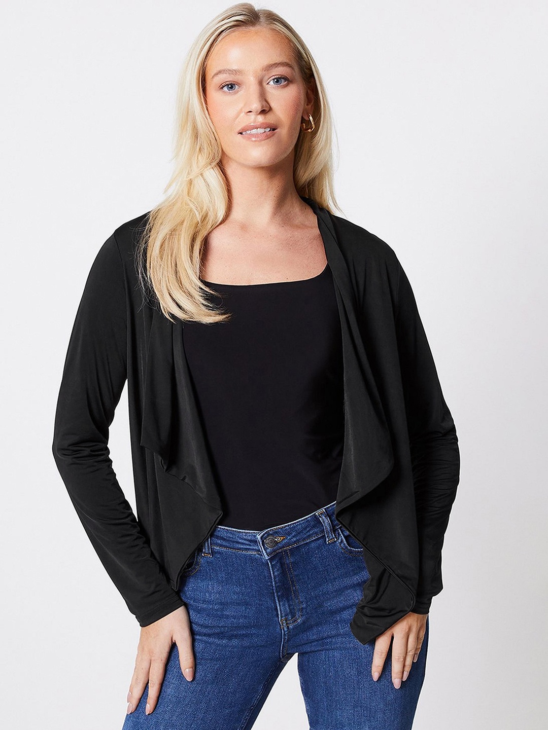 

DOROTHY PERKINS Open-Front Shrug, Black
