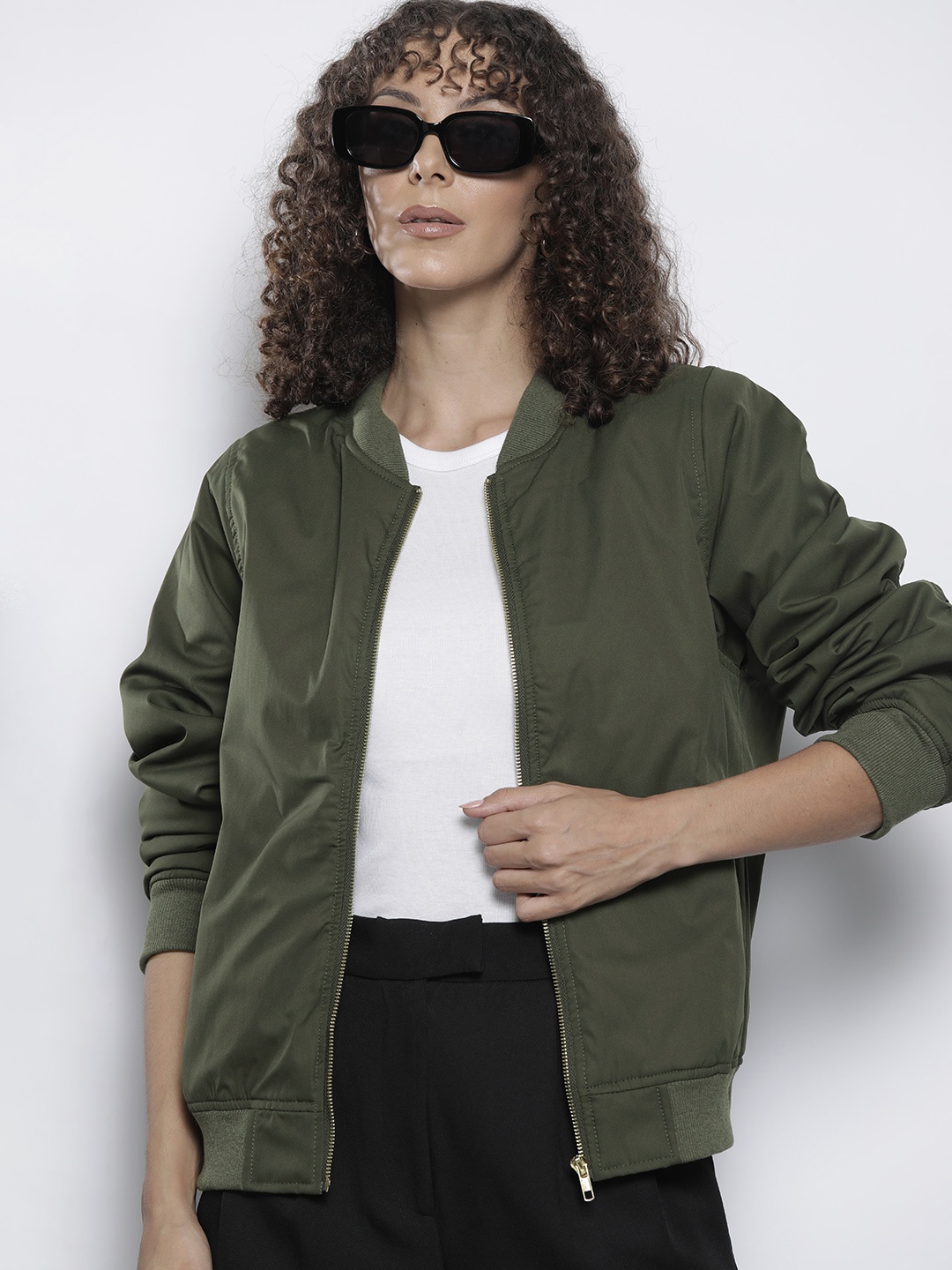 

DOROTHY PERKINS Padded Bomber Jacket, Olive