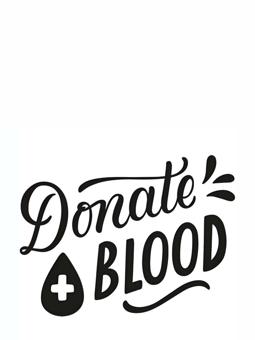 

CVANU Black Donate Blood Self-Adhesive Wall Sticker