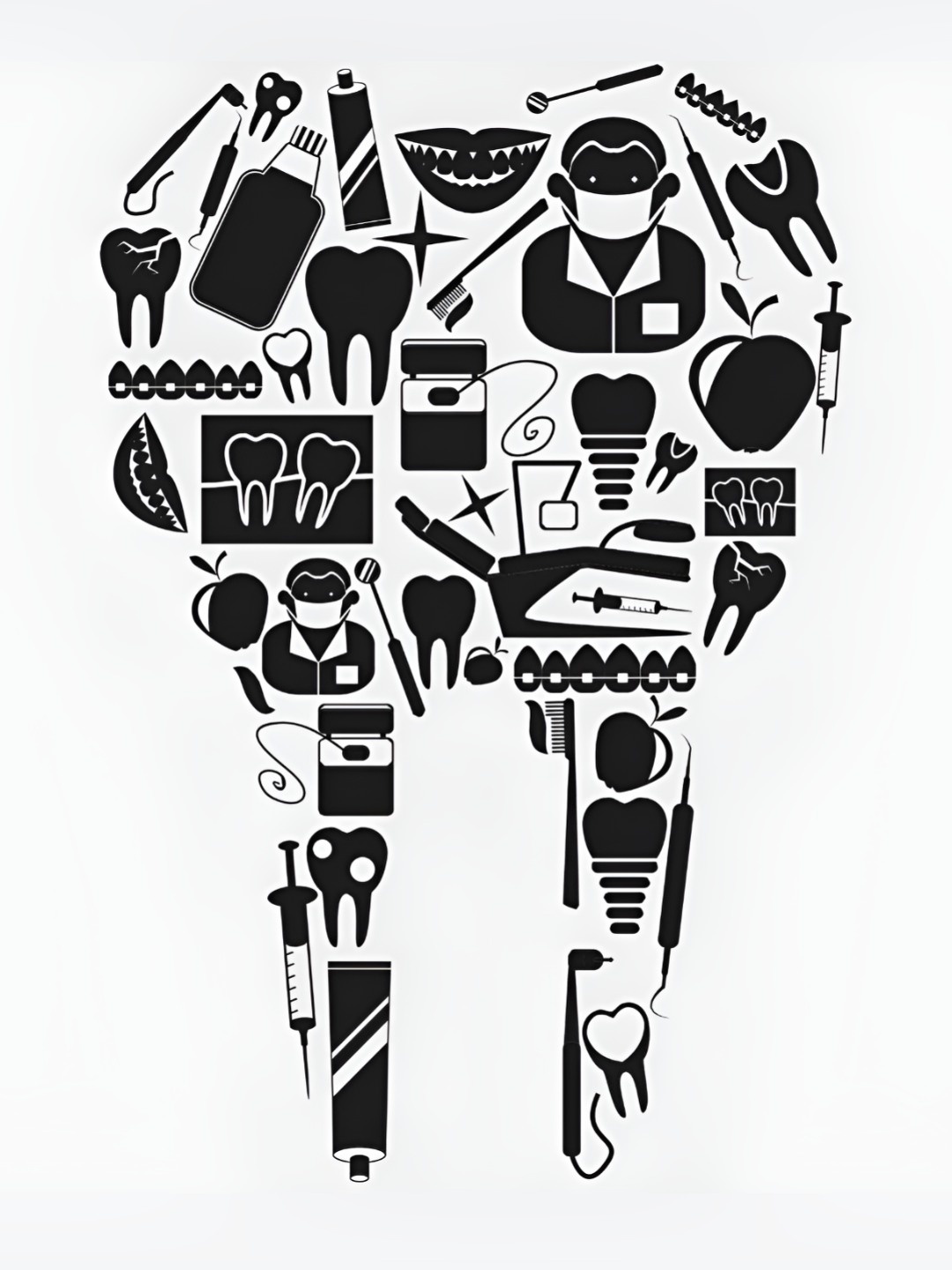 

CVANU Black Dental Doctor PVC Vinyl Self-Adhesive Wall Sticker
