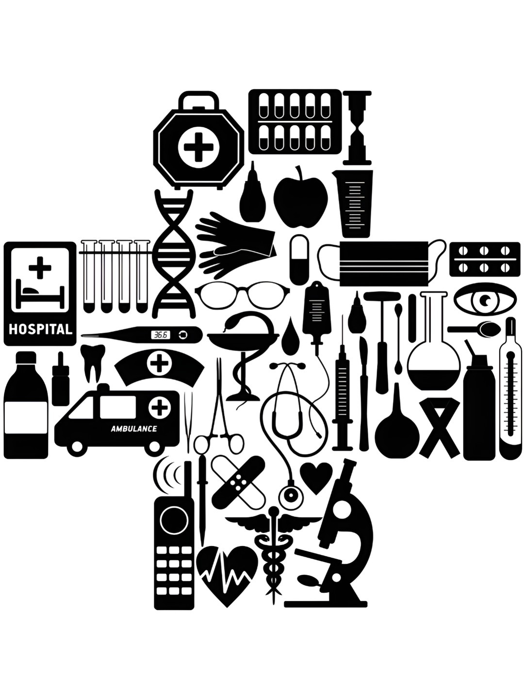 

CVANU Black Doctor PVC Vinyl Self-Adhesive Wall Sticker