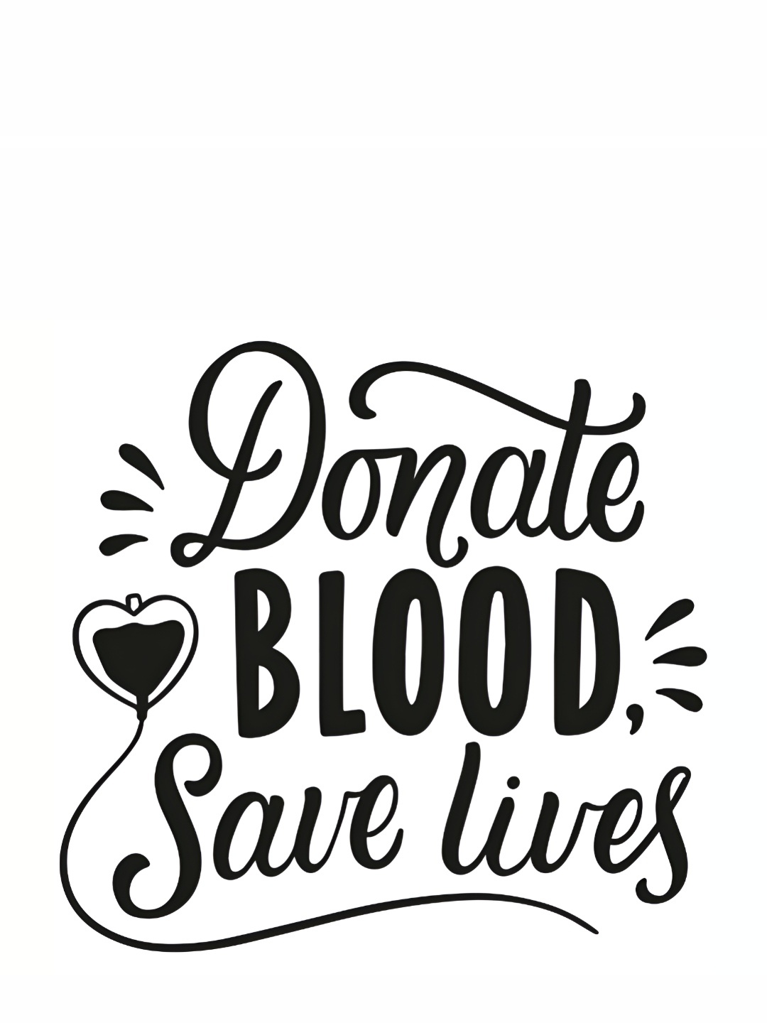 

CVANU Black Donate Blood Save Lives Self-Adhesive Wall Sticker