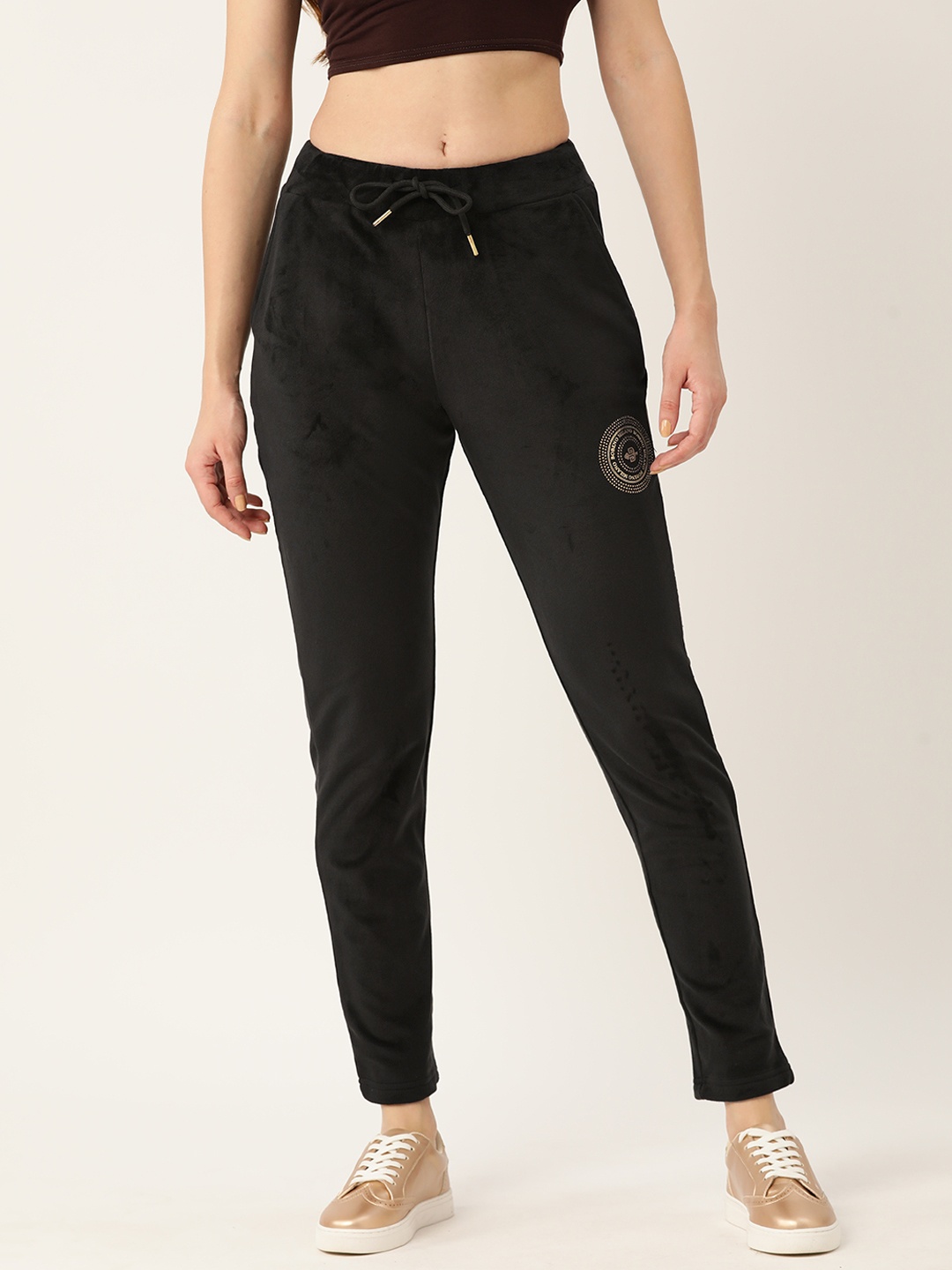 

Bobeno Milano Women Printed Track Pants, Black