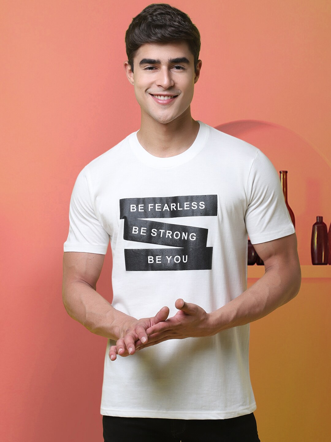 

Tee Projekt Typography Printed T-shirt, White
