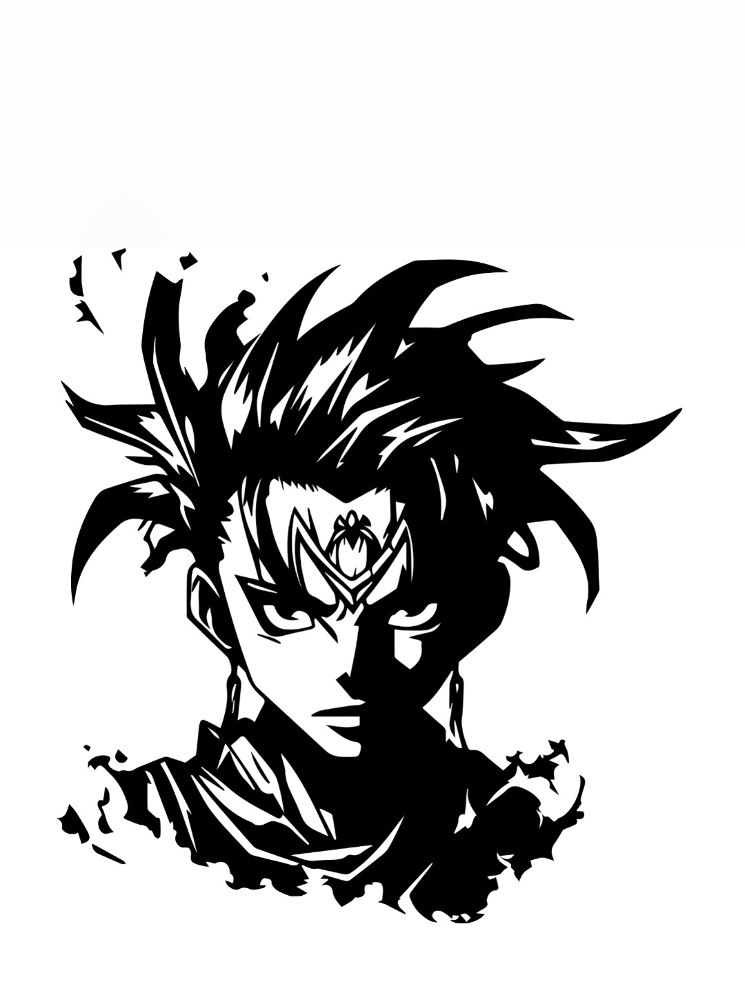 

CVANU Black Anime Character Self-Adhesive Wall Sticker