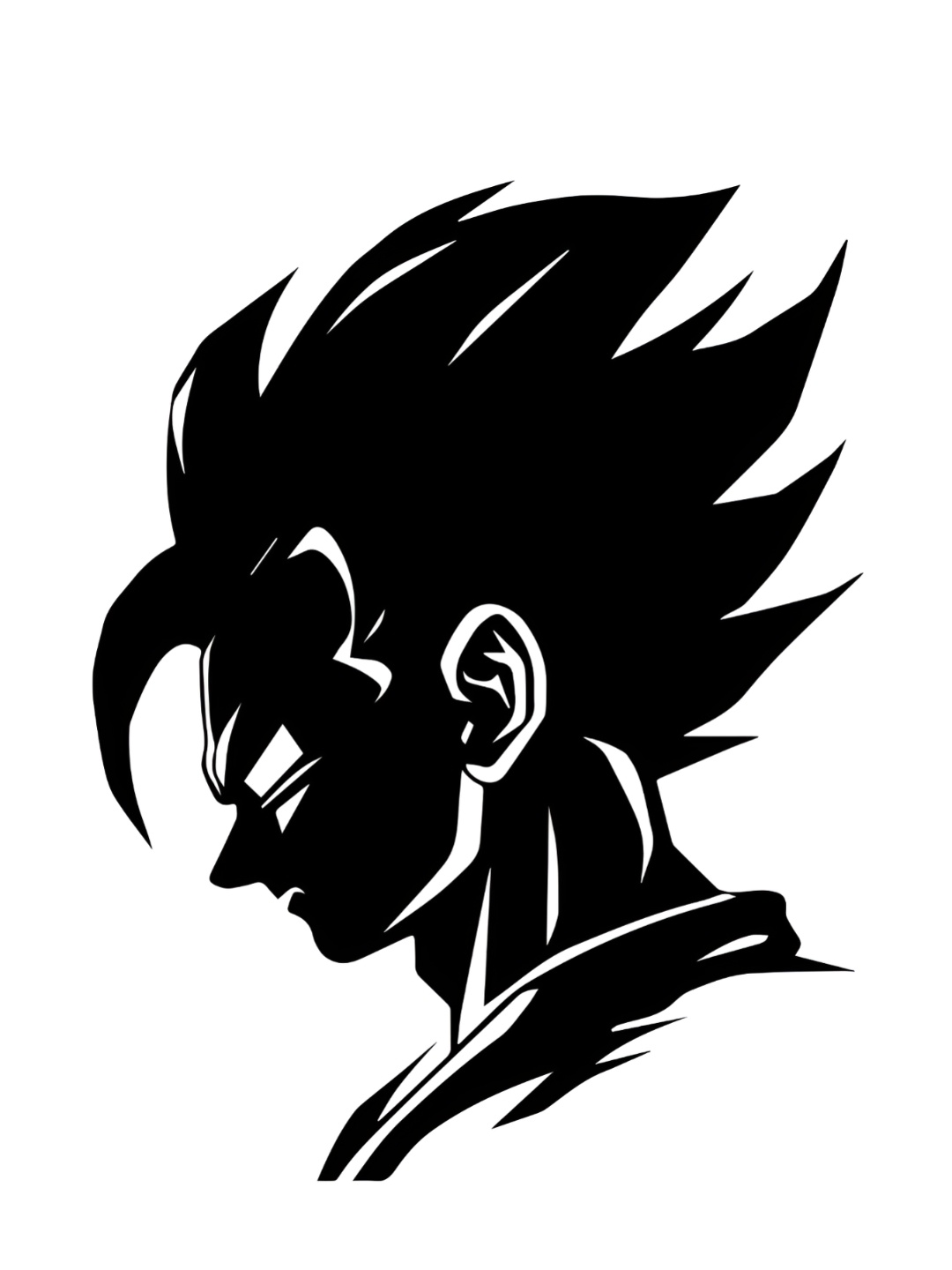 

CVANU Black Anime Character Self Adhesive Wall Sticker