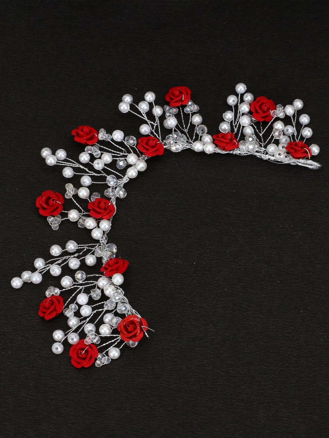 

VAGHBHATT Beaded Hair Venis, White