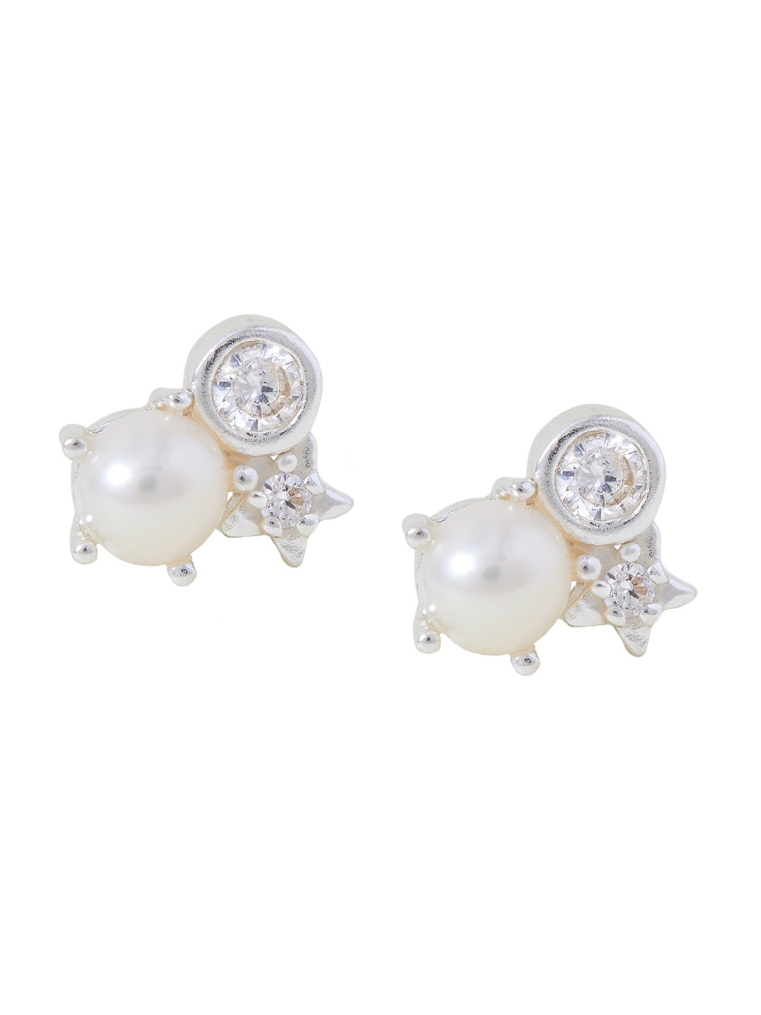 

Accessorize London Women Sterling Silver Plated Cluster Stud Earrings