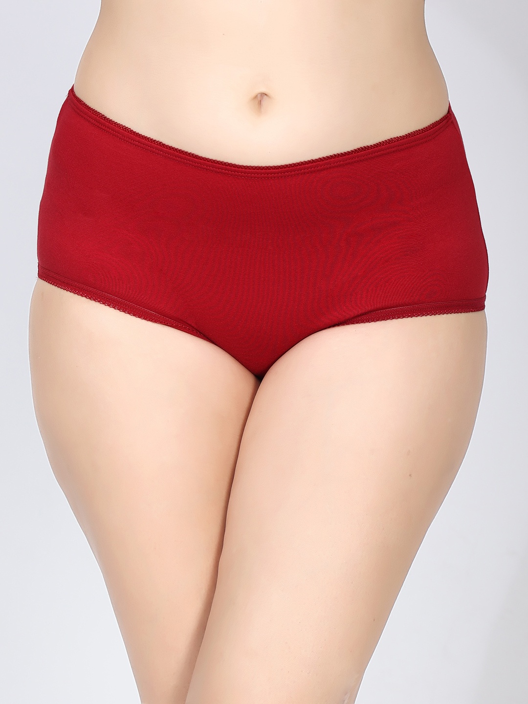 

Innocence High-Rise Hipster Briefs BBAPLIN100085_S, Red