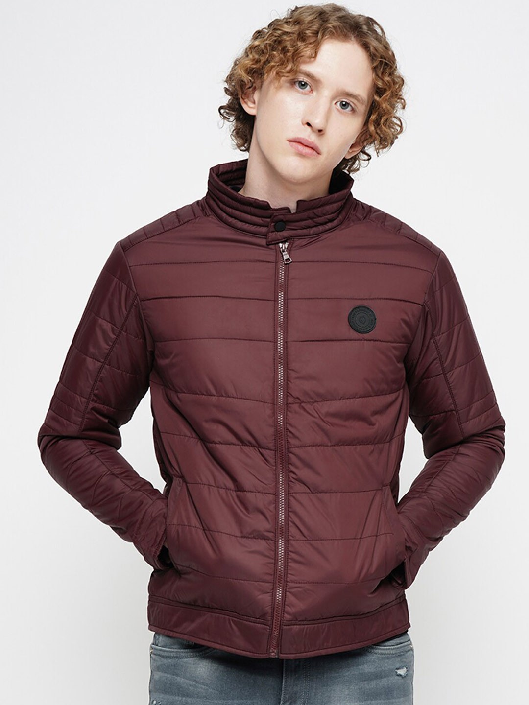 

Jack & Jones Mock Collar Padded Jacket, Maroon