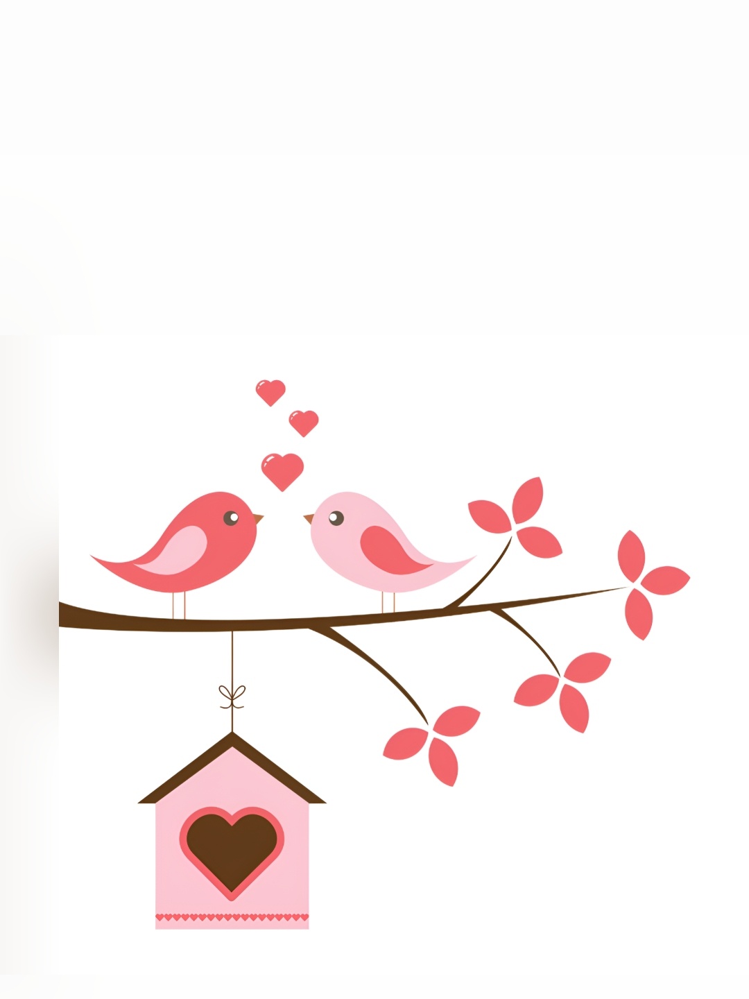 

CVANU Pink & Brown Printed Self-Adhesive Wall Sticker