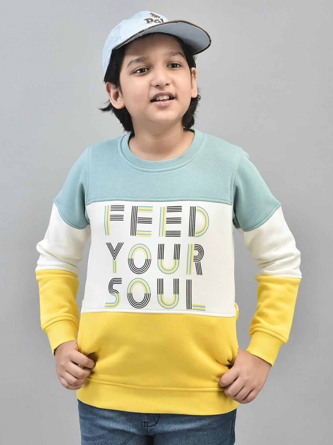 

Crimsoune Club Boys Typographic Printed Sweatshirt, White