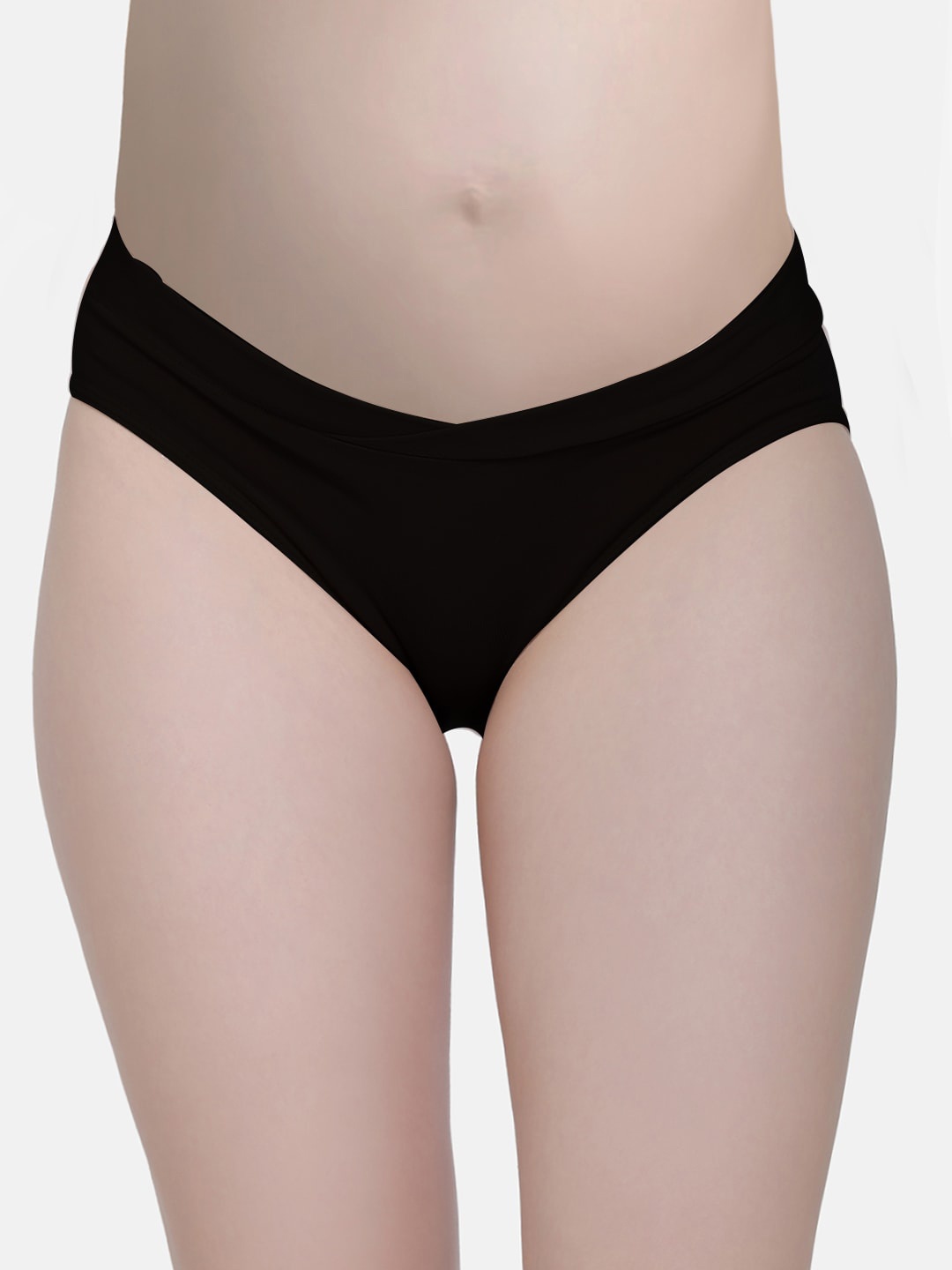 

MAMMA PRESTO Anti Microbial Low-Rise Organic Cotton Maternity Brief, Black