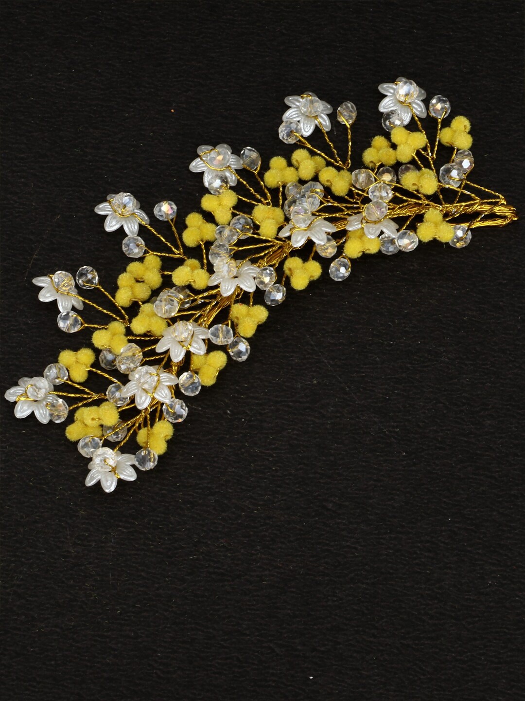 

Krelin Beaded Beaded Tiara Hair Accessory, Yellow