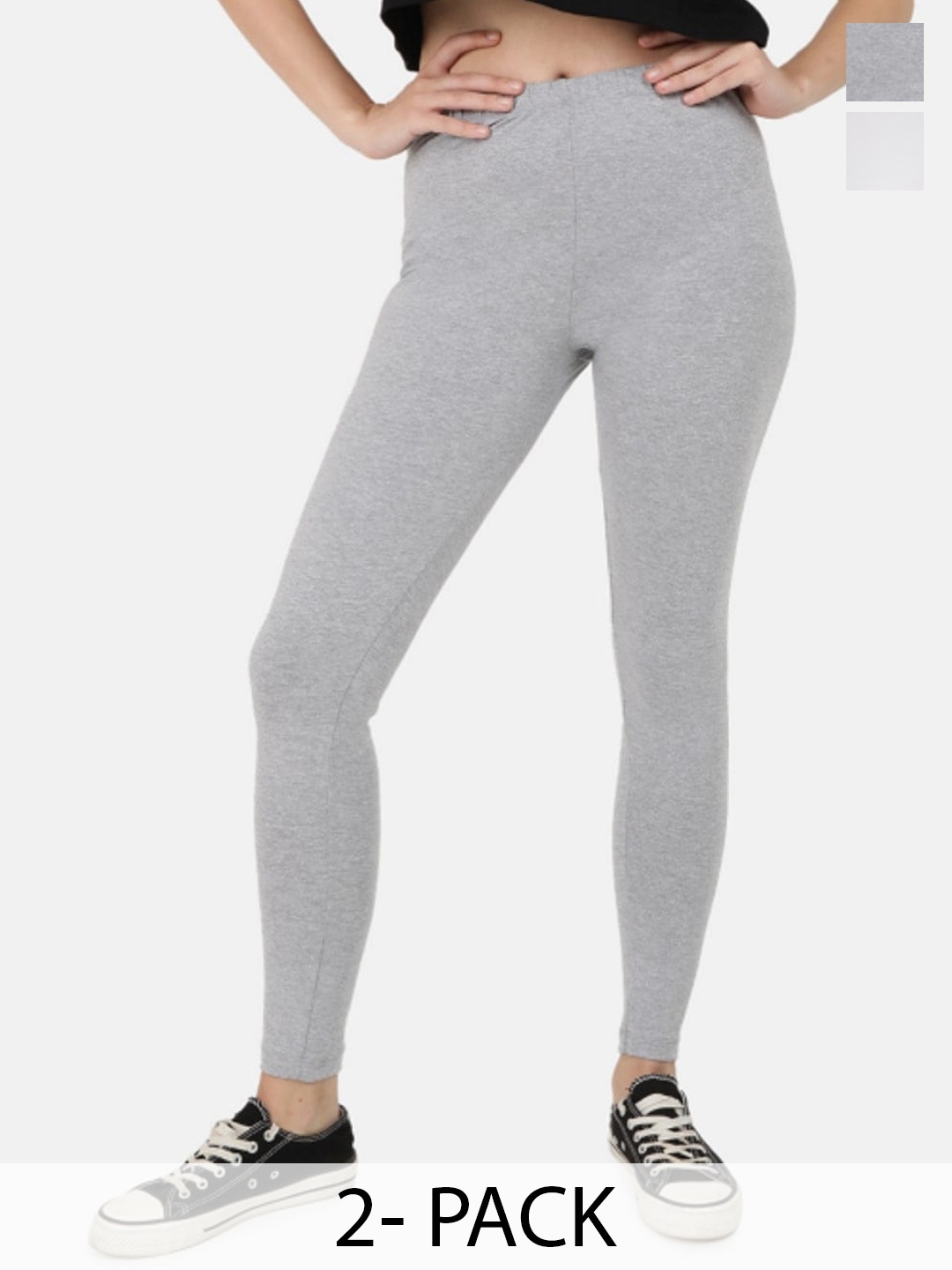 

Bene Kleed Pack Of 2 Ankle-Length Leggings, White