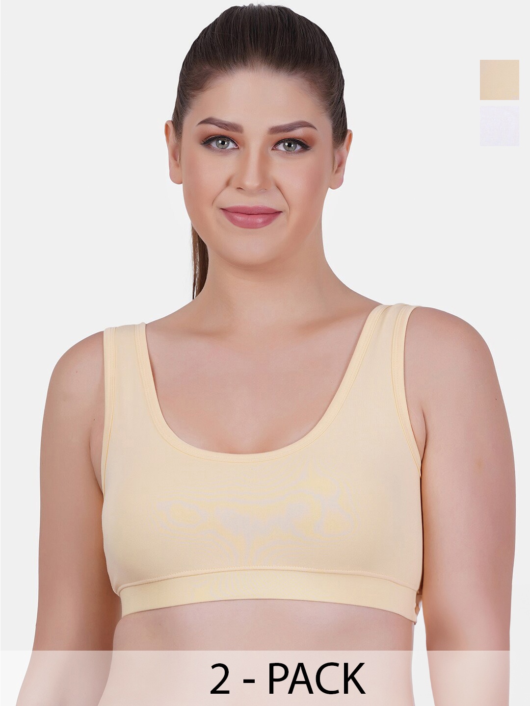 

Reveira Pack Of 2 Full Coverage Training Workout Bra, White