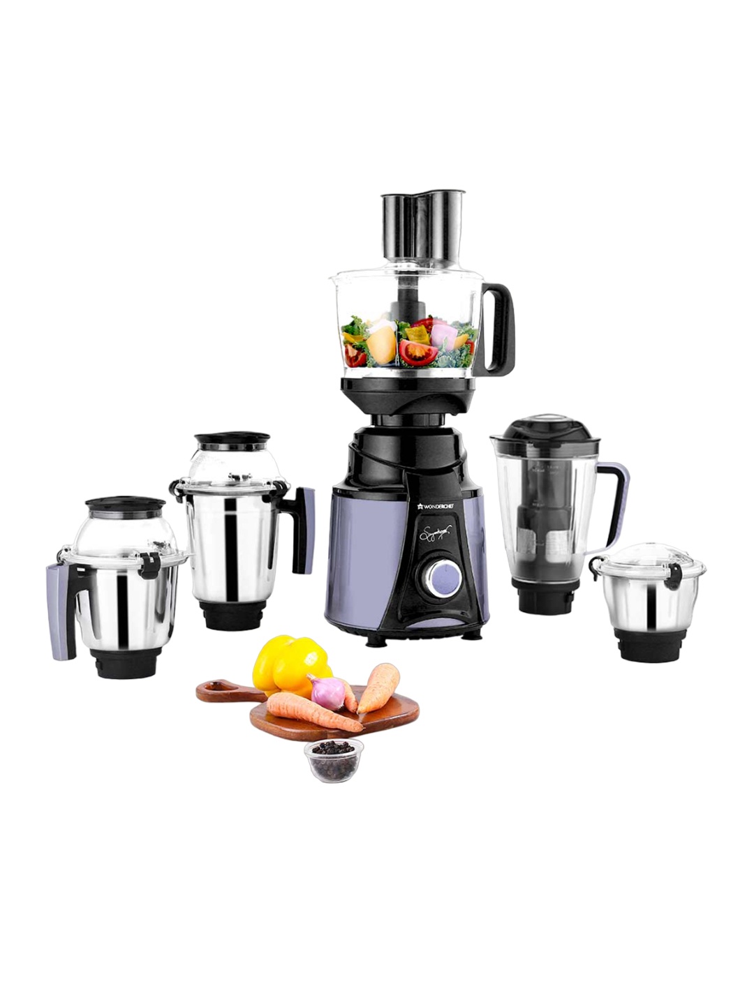 

Wonderchef Galaxy Food Processor 4 Jar Mixer Juicer Grinder, Black