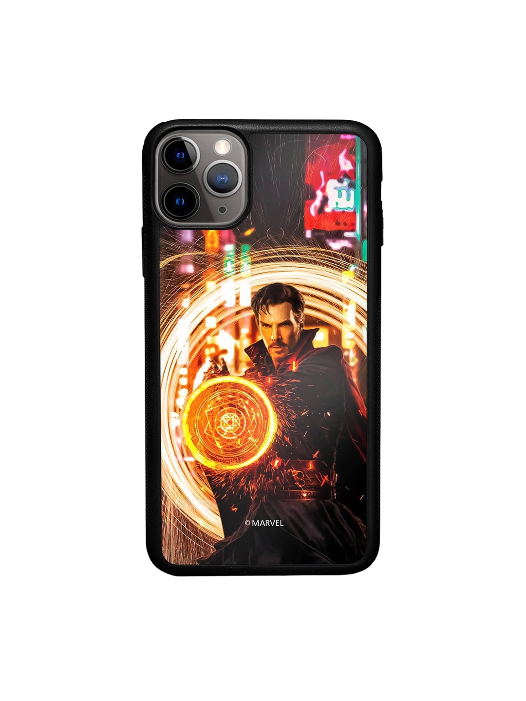 

macmerise Doctor Strange Opening Portal Printed iPhone 11 Pro Max Phone Bumper Case Cover, Black