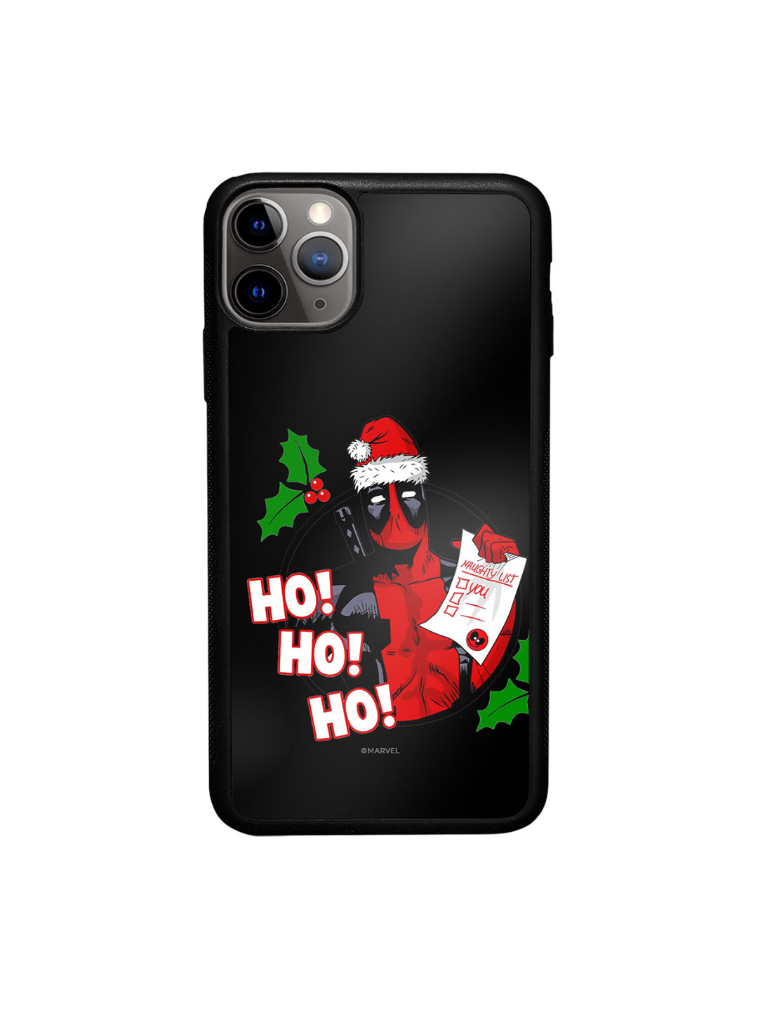 

macmerise Deadpool Santa Printed iPhone 11 Pro Max Phone Bumper Case Cover, Red