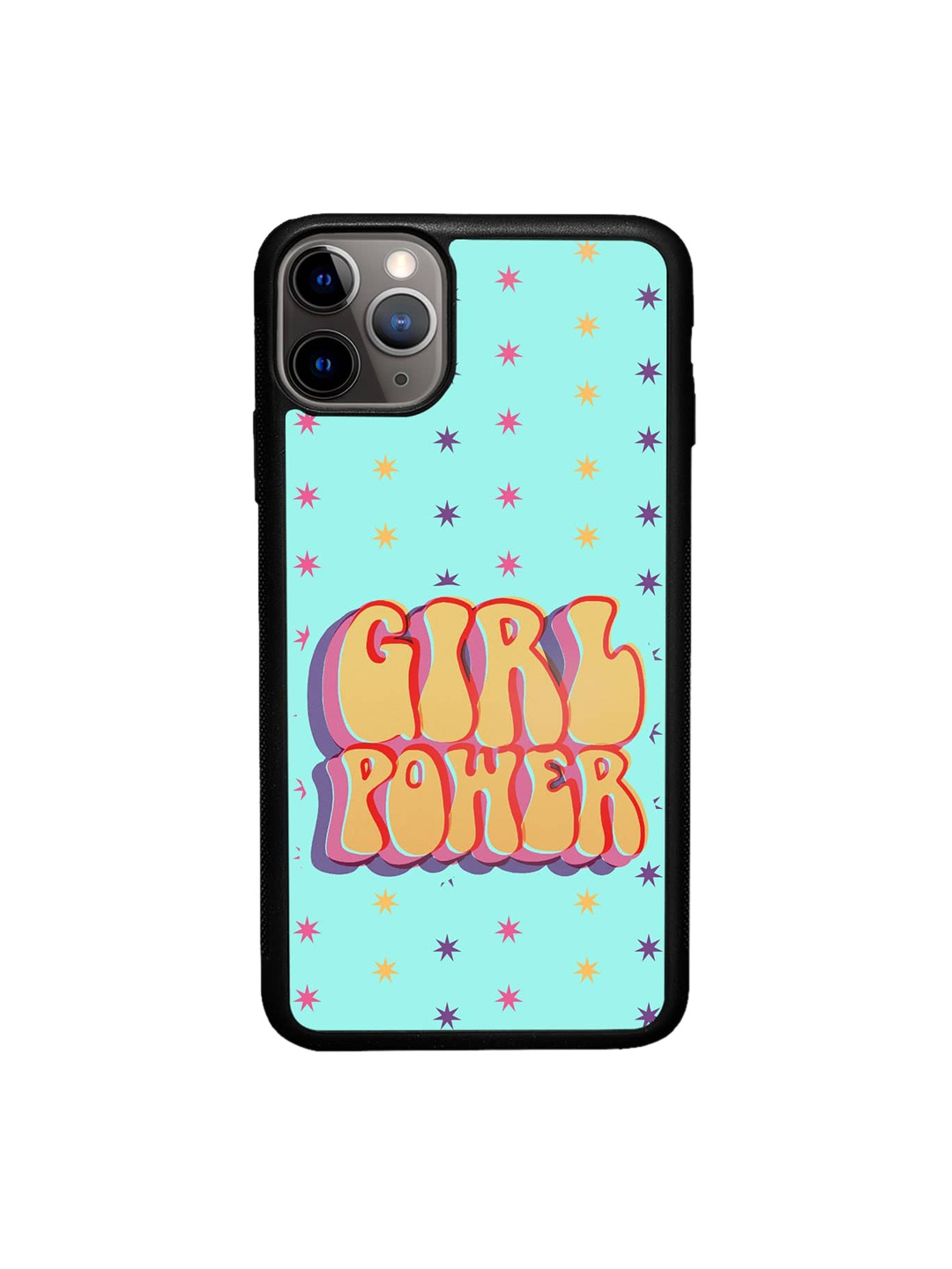 

macmerise Girl Power Printed iPhone 11 Pro Max Phone Bumper Case Cover, Blue