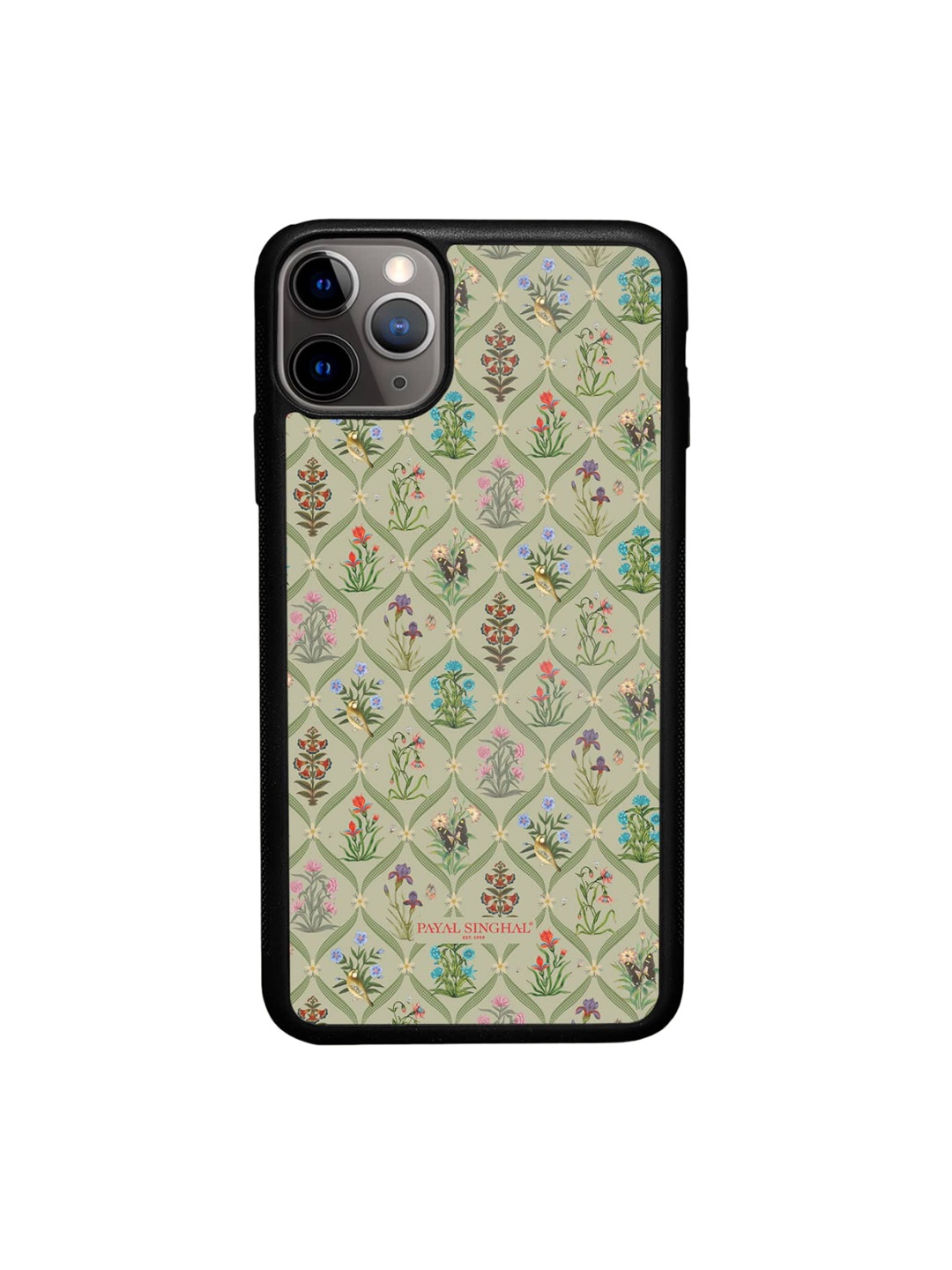 

macmerise Payal Singhal Mughal Motifs Printed iPhone 11 Pro Max Phone Bumper Case Cover, Green