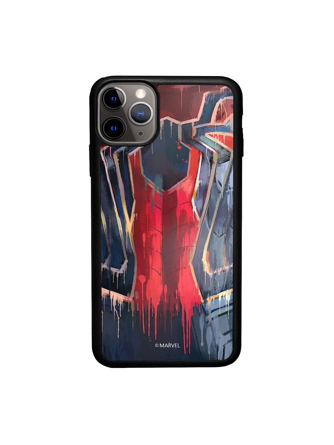 

macmerise Grunge Suit Spidey Printed iPhone 11 Pro Max Phone Bumper Case Cover, Red